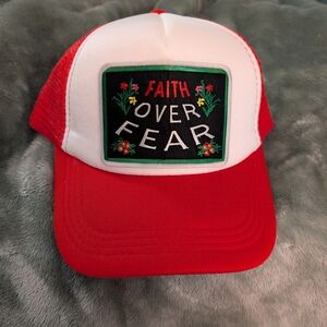 Christian Faith Over Fear Trucker Hat
